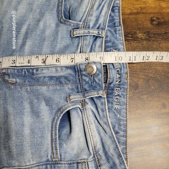 American Eagle Jeans 2 R Jegging Hi Rise Super Stretch Medium Light Wash - Picture 8 of 11